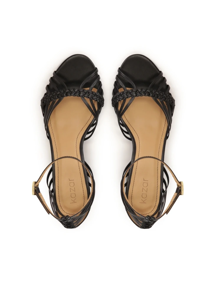 Kazar Leather Sandals With Fine Thin Straps