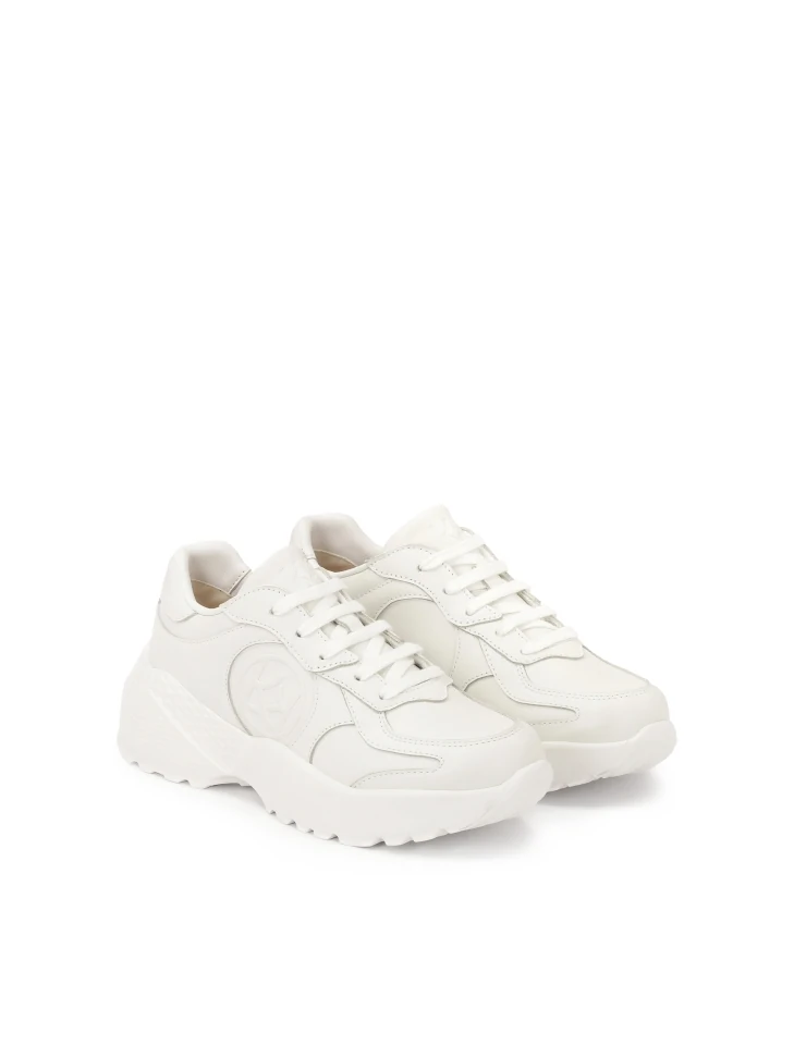 Kazar Leather Sneakers In White Color