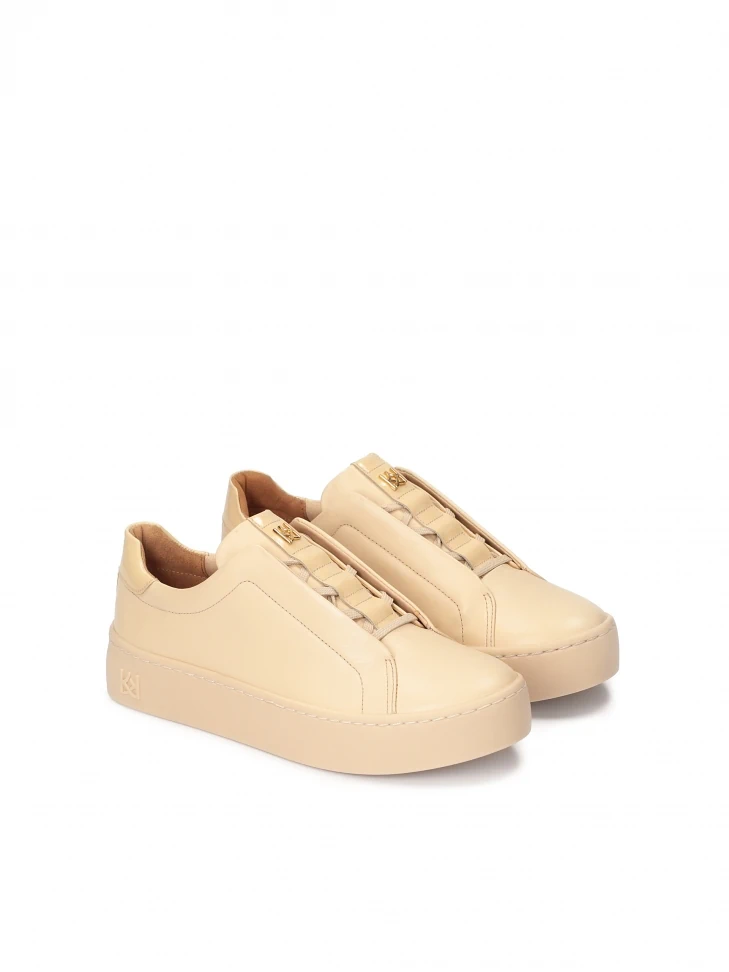 Kazar Leather Sneakers On A Straight Sole