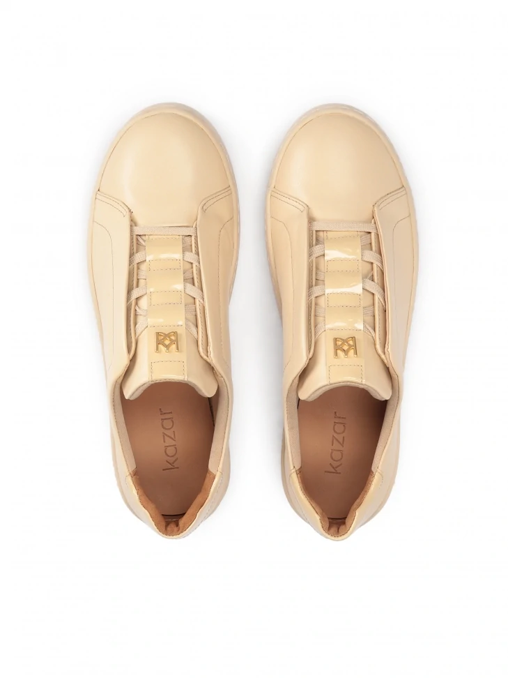Kazar Leather Sneakers On A Straight Sole
