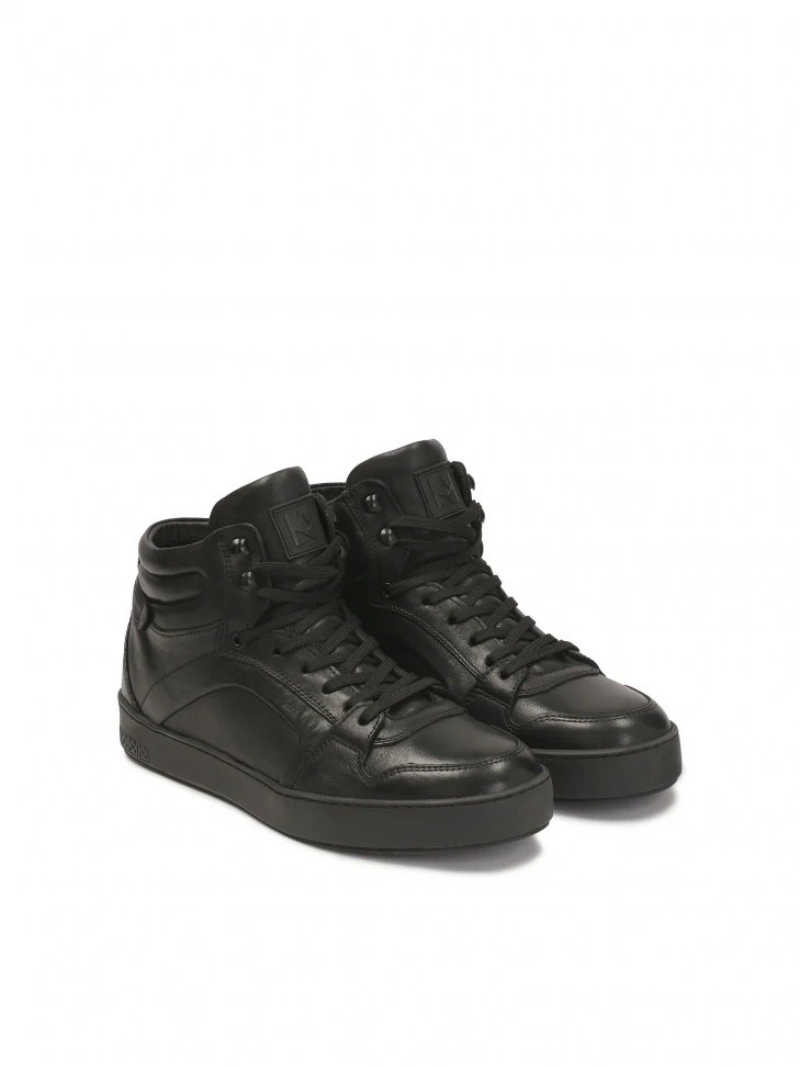 Kazar Leather Sneakers With A Higher Upper