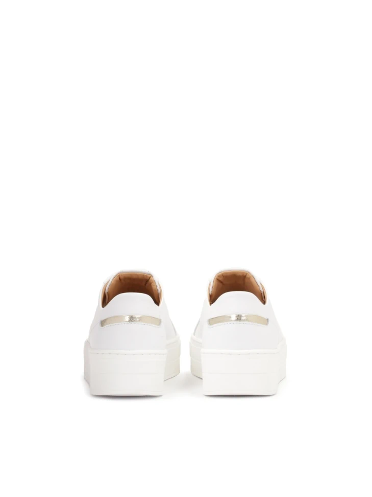 Kazar Leather Sneakers With Golden Elements