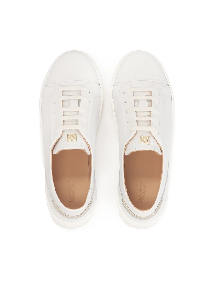 Kazar Leather Sneakers With Golden Elements