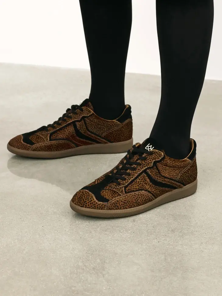Kazar Leather Sneakers With Natural Bristles