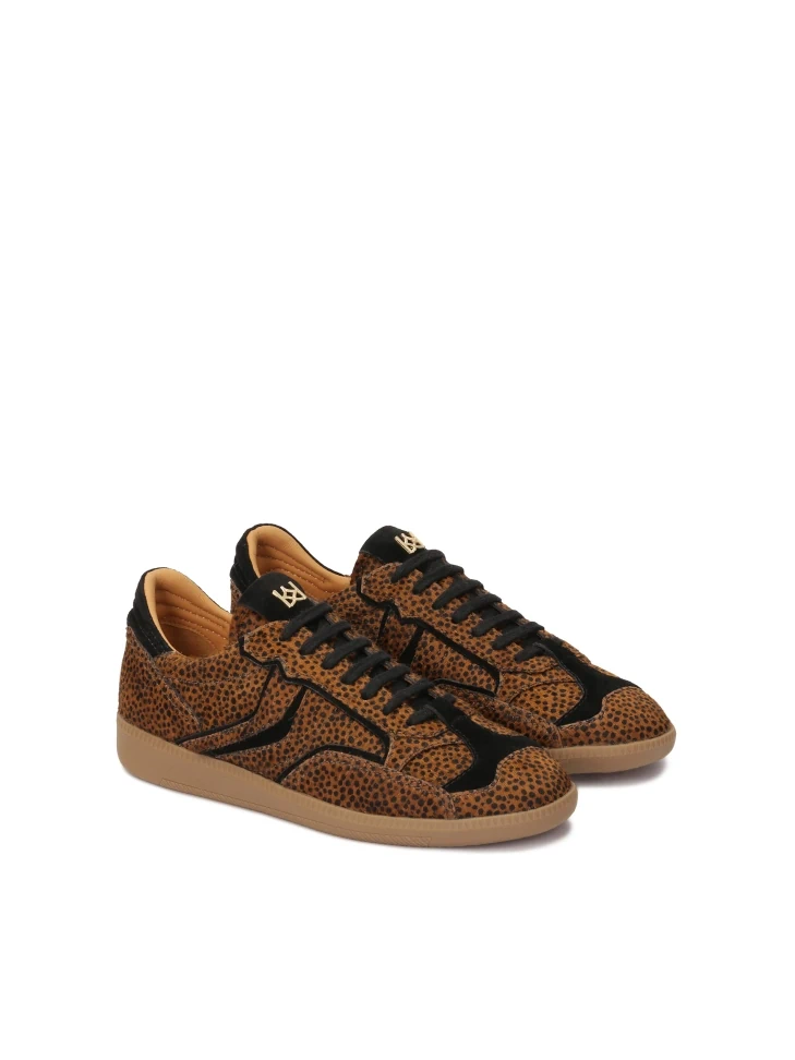 Kazar Leather Sneakers With Natural Bristles