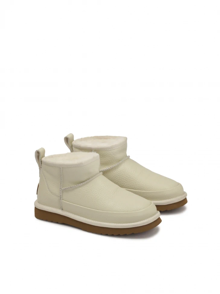 Kazar Leather Snow Boots With Wool