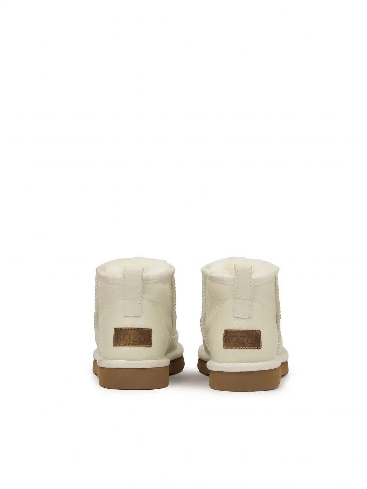 Kazar Leather Snow Boots With Wool