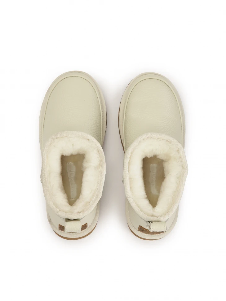 Kazar Leather Snow Boots With Wool