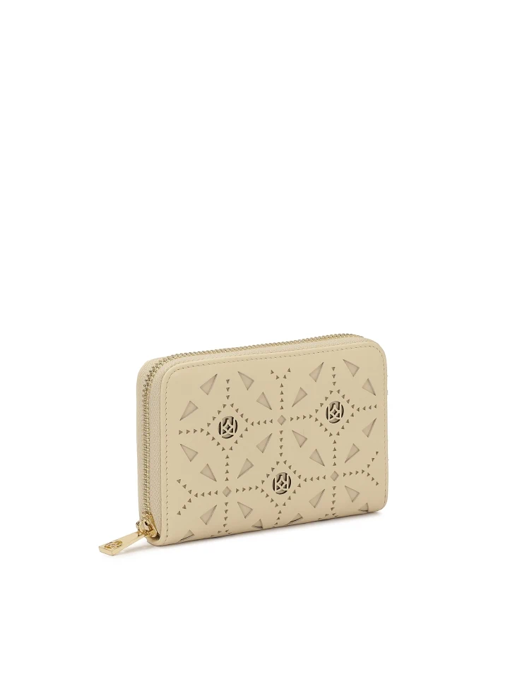 Kazar Leather Wallet With Openwork Pattern
