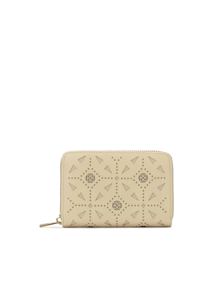 kazar Leather wallet with openwork pattern