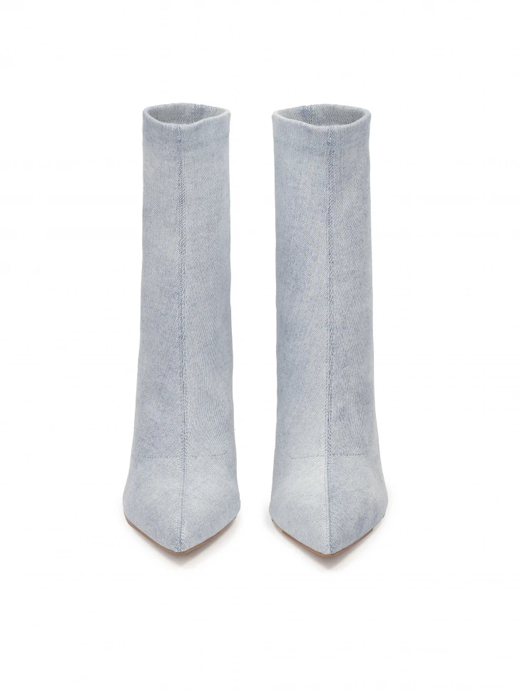 Kazar Light Blue Fabric Boots