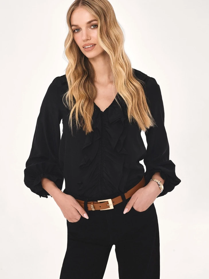 Kazar Light Brown Belt With Metal Logo
