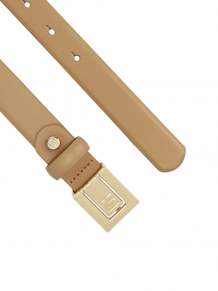 Kazar Light Brown Belt With Square Full Buckle