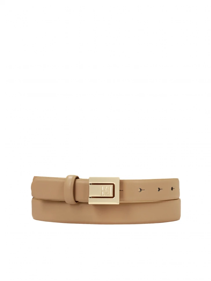 kazar Light brown belt with square full buckle
