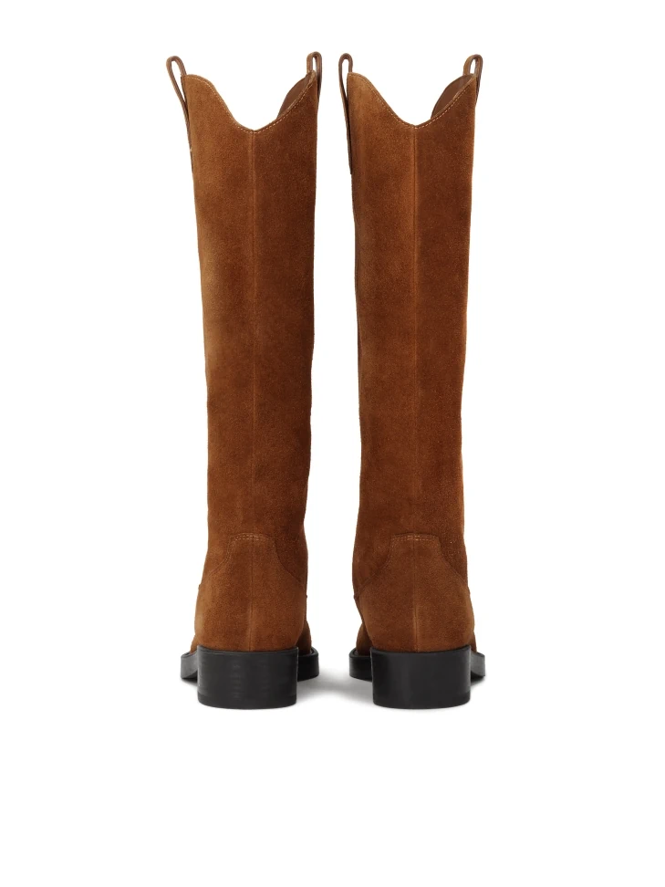 Kazar Light Brown Boots With Slip-on Upper