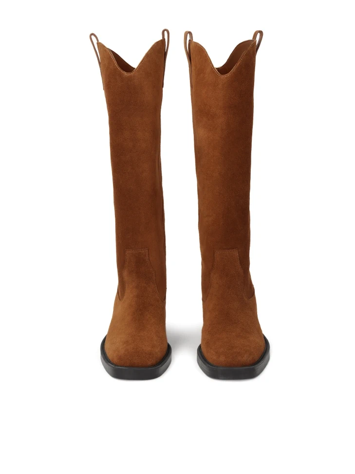 Kazar Light Brown Boots With Slip-on Upper