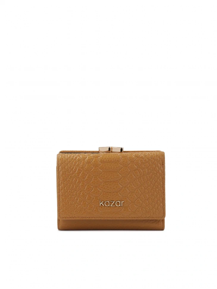 kazar Light brown embossed leather wallet