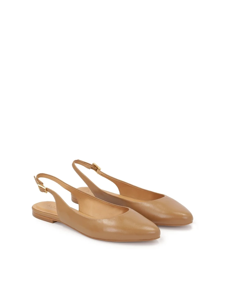 Kazar Light Brown Fawn Slingback Pumps
