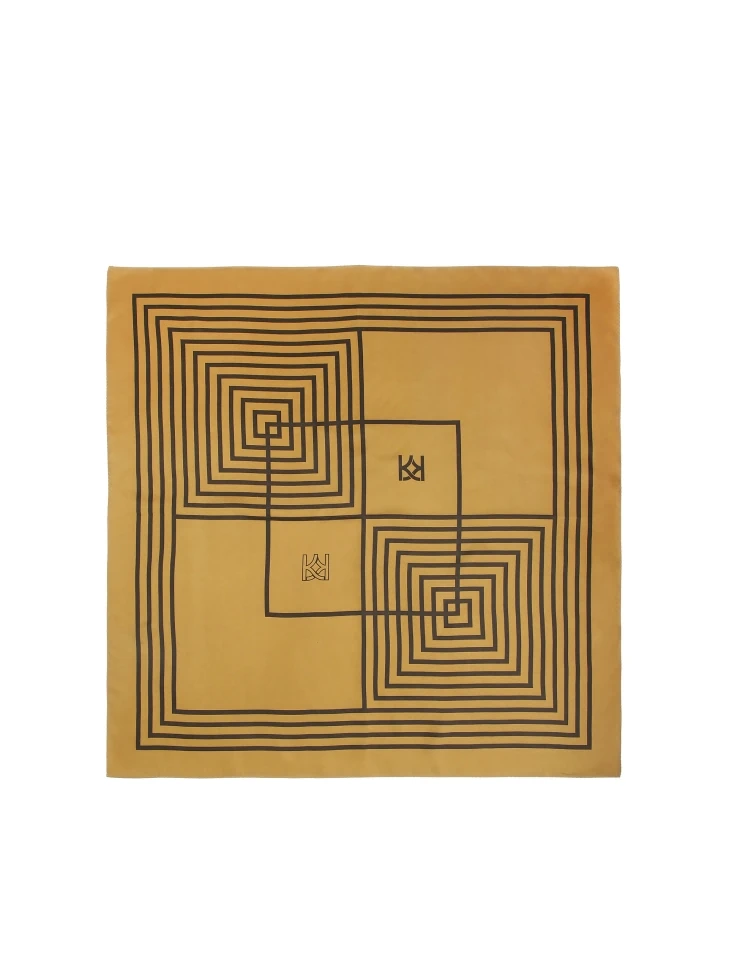 Kazar Light Brown Geometric Patterned Gavroshka