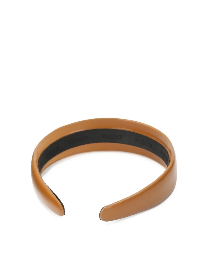 Kazar Light Brown Hairband With Small Monogram