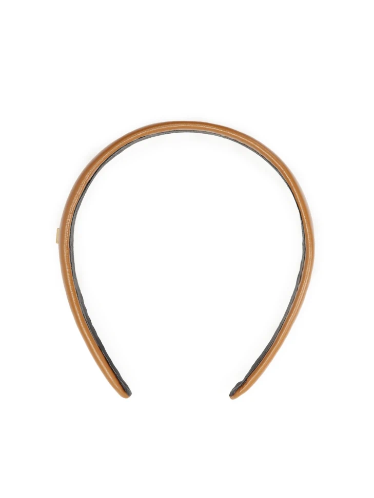 Kazar Light Brown Hairband With Small Monogram