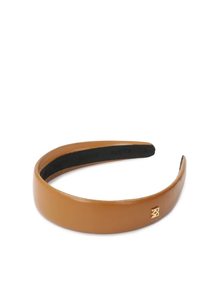 kazar Light brown hairband with small monogram