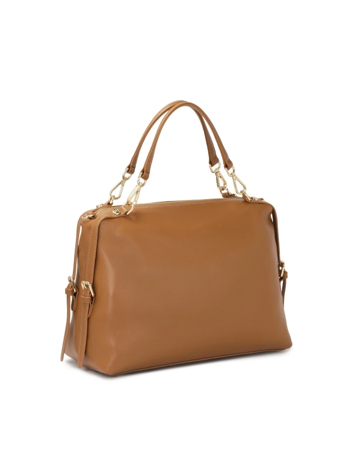 Kazar Light Brown Handbag With Detachable Handles