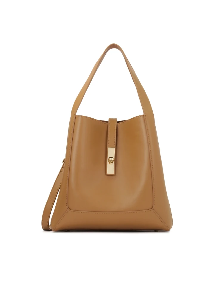 kazar Light brown handbag with elegant clasp