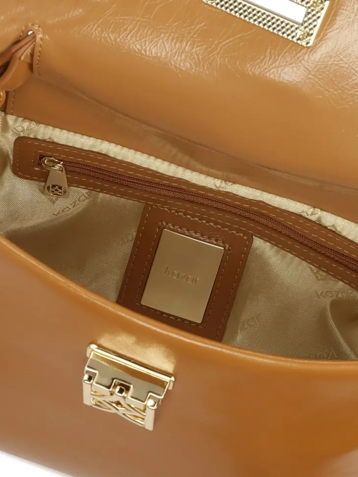 Kazar Light Brown Leather Handbag