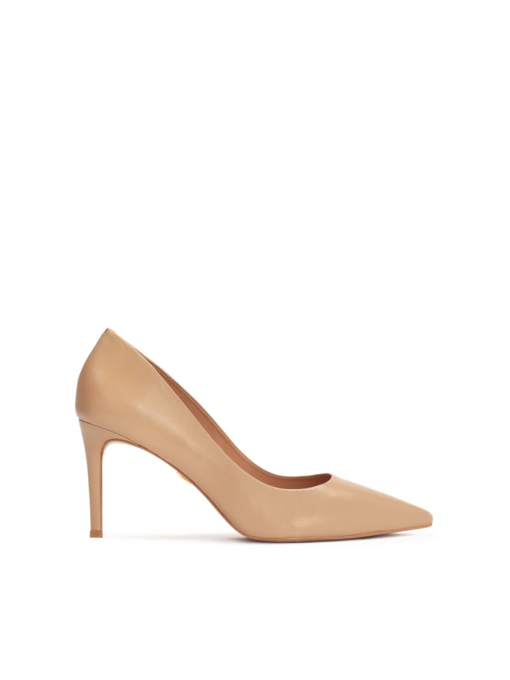 kazar Light brown leather pumps on a sleek heel