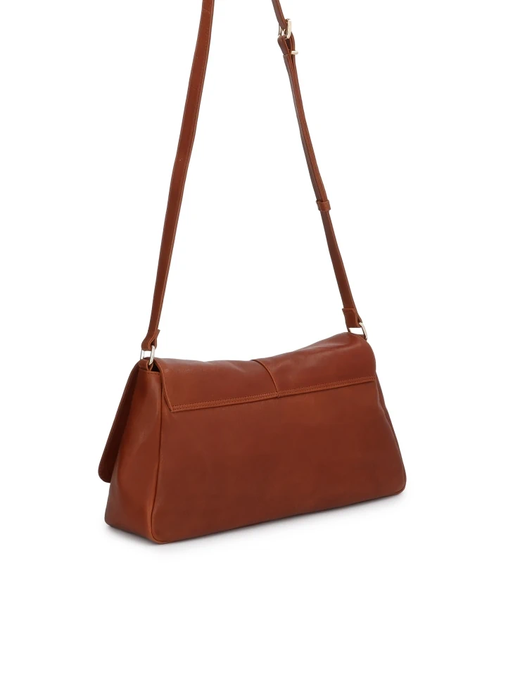 Kazar Light Brown Leather Shoulder Bag