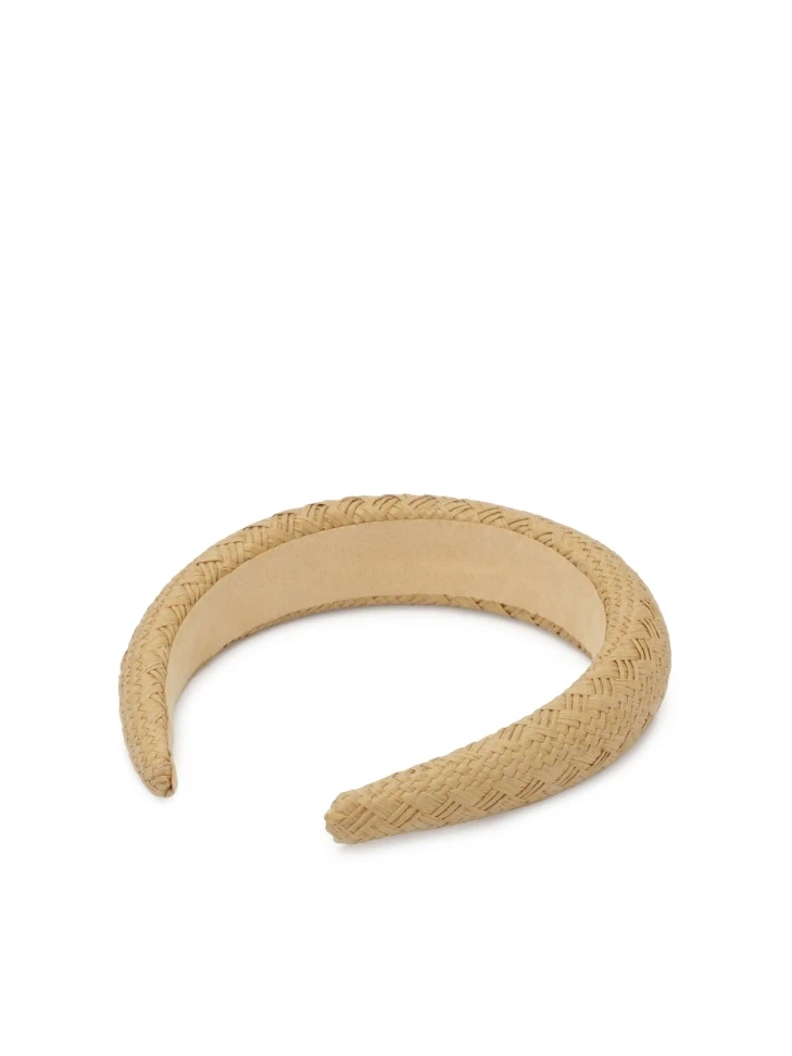 Kazar Light Brown Paper Straw Headband