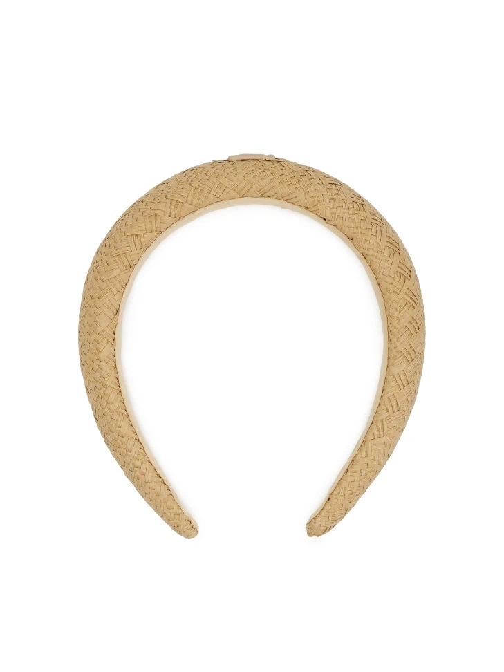 Kazar Light Brown Paper Straw Headband