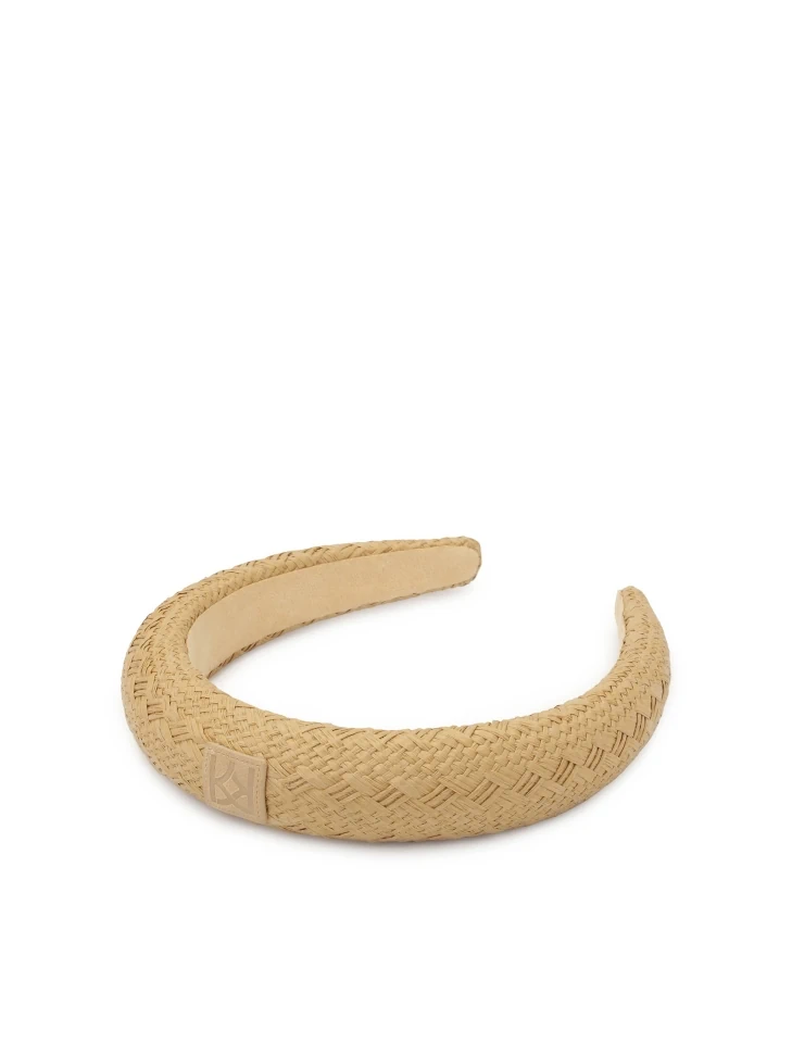 kazar Light brown paper straw headband