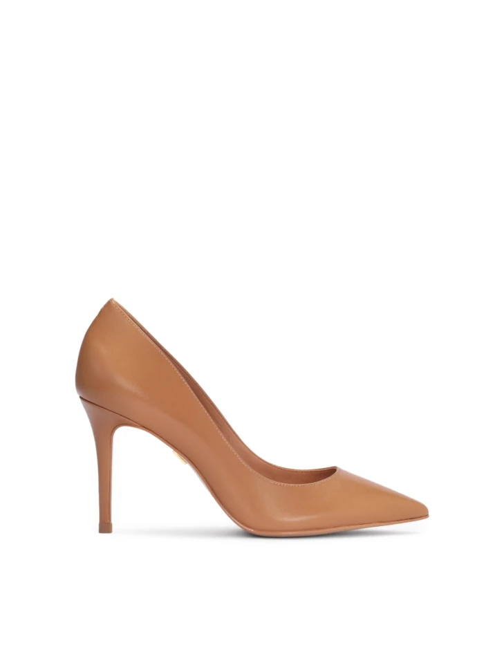 kazar Light brown slim heeled pumps