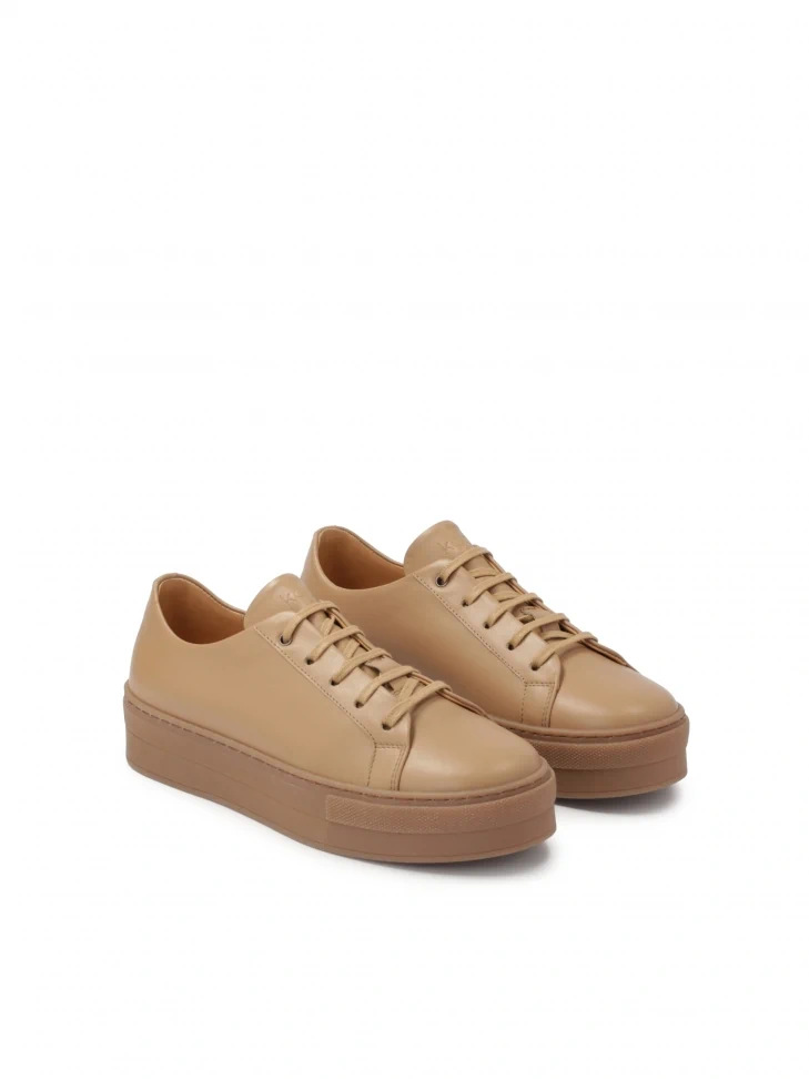 Kazar Light Brown Sneakers On A Thick Sole