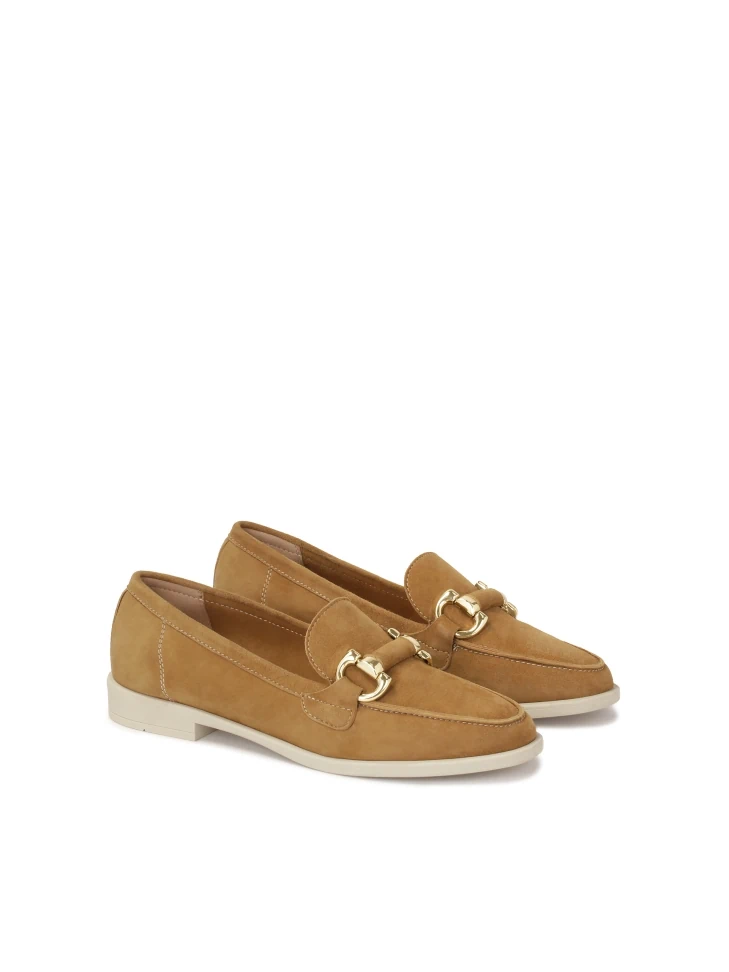 Kazar Light Brown Soft Suede Loafers