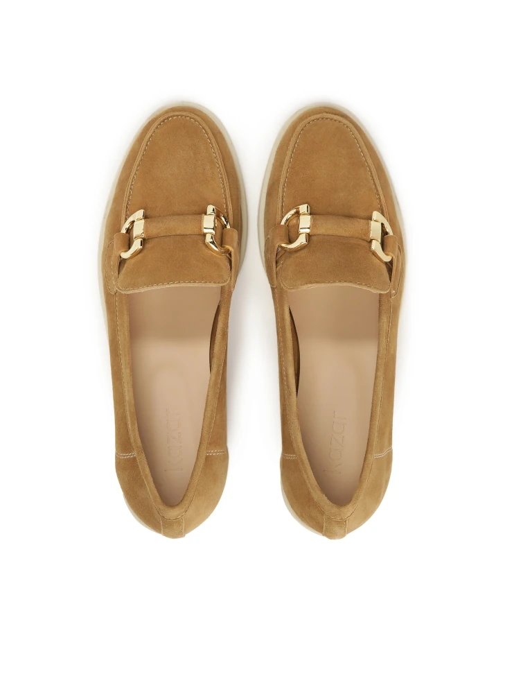 Kazar Light Brown Soft Suede Loafers