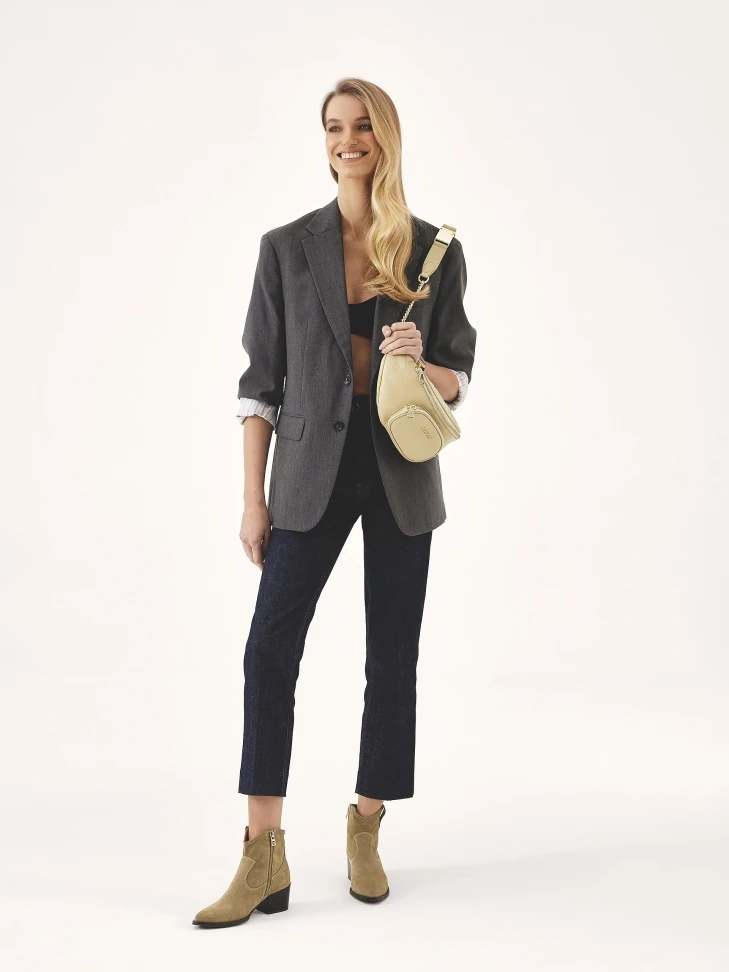 Kazar Light Brown Suede Boots In Cowboy Style