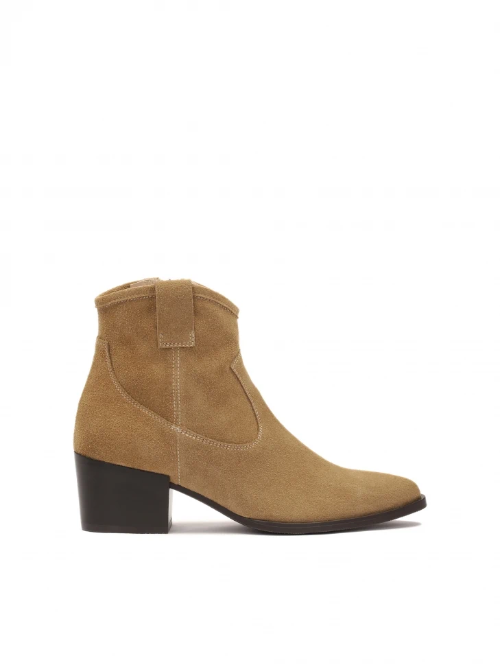 kazar Light brown suede boots in cowboy style