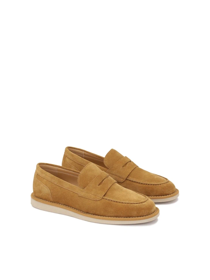 Kazar Light Brown Suede Slip-on Shoes