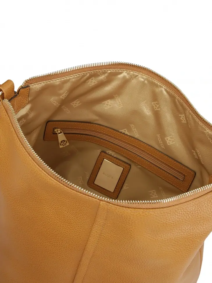 Kazar Light Brown Urban Leather Handbag