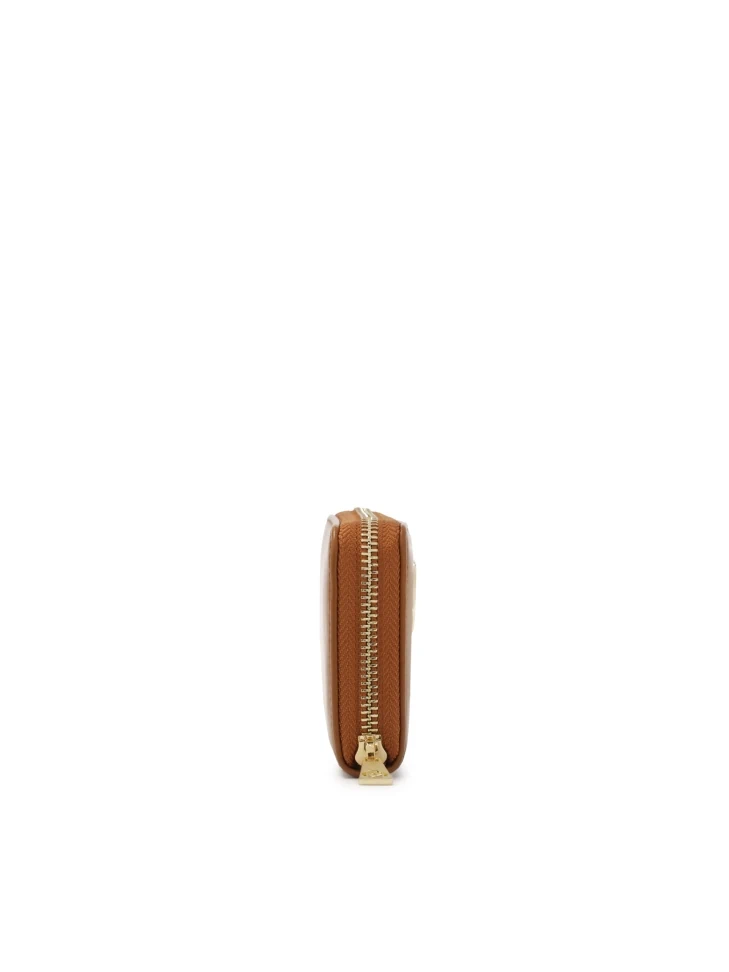 Kazar Light Brown Wallet With Decorative Monogram