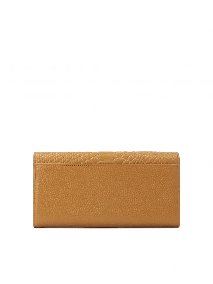 Kazar Light Brown Wallet With Embossed Pattern