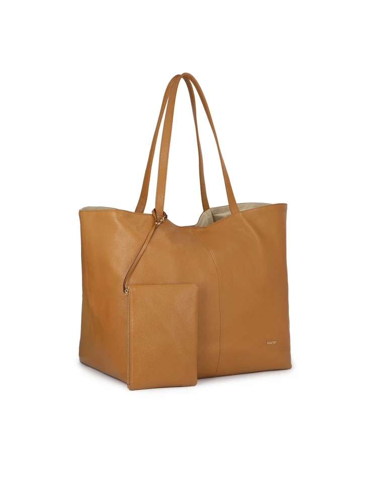 Kazar Light Brown XXL Bag With Pouch