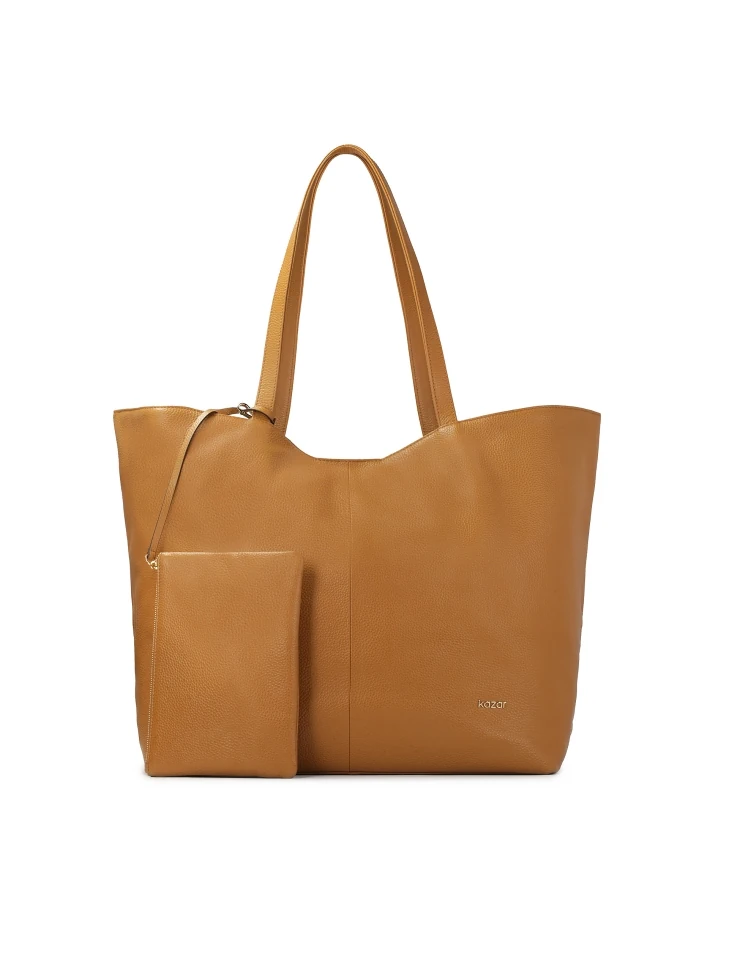 kazar Light brown XXL bag with pouch