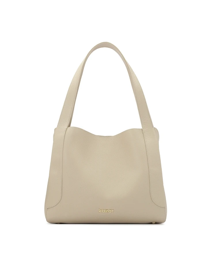 kazar Light gray handbag with a unique shape