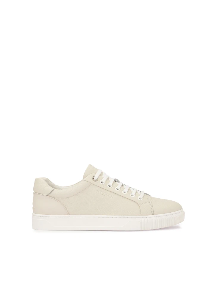 kazar Light gray pea leather sneakers