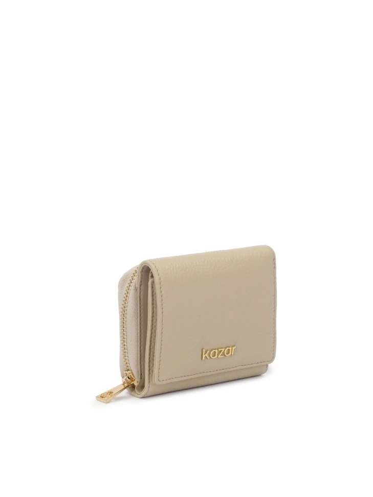 Kazar Light Grey Leather Wallet