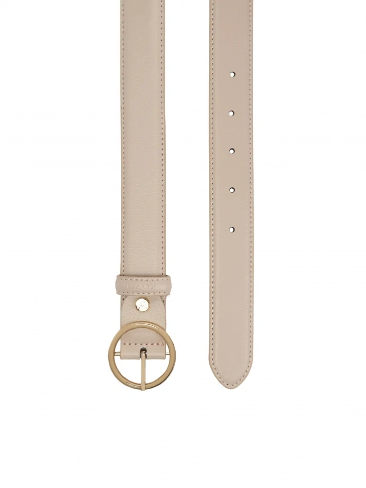 Kazar Light Pink Belt With Round Buckle